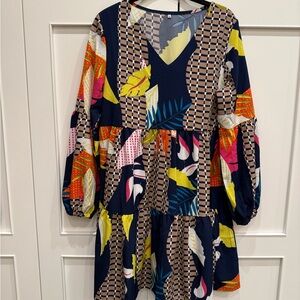 Amazon Women's Long Sleeve Dress - Multicolor